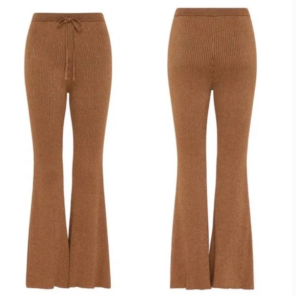 Spell and the gypsy collective Margot Knit Bell Bottom Pants NWT - Picture 4 of 8